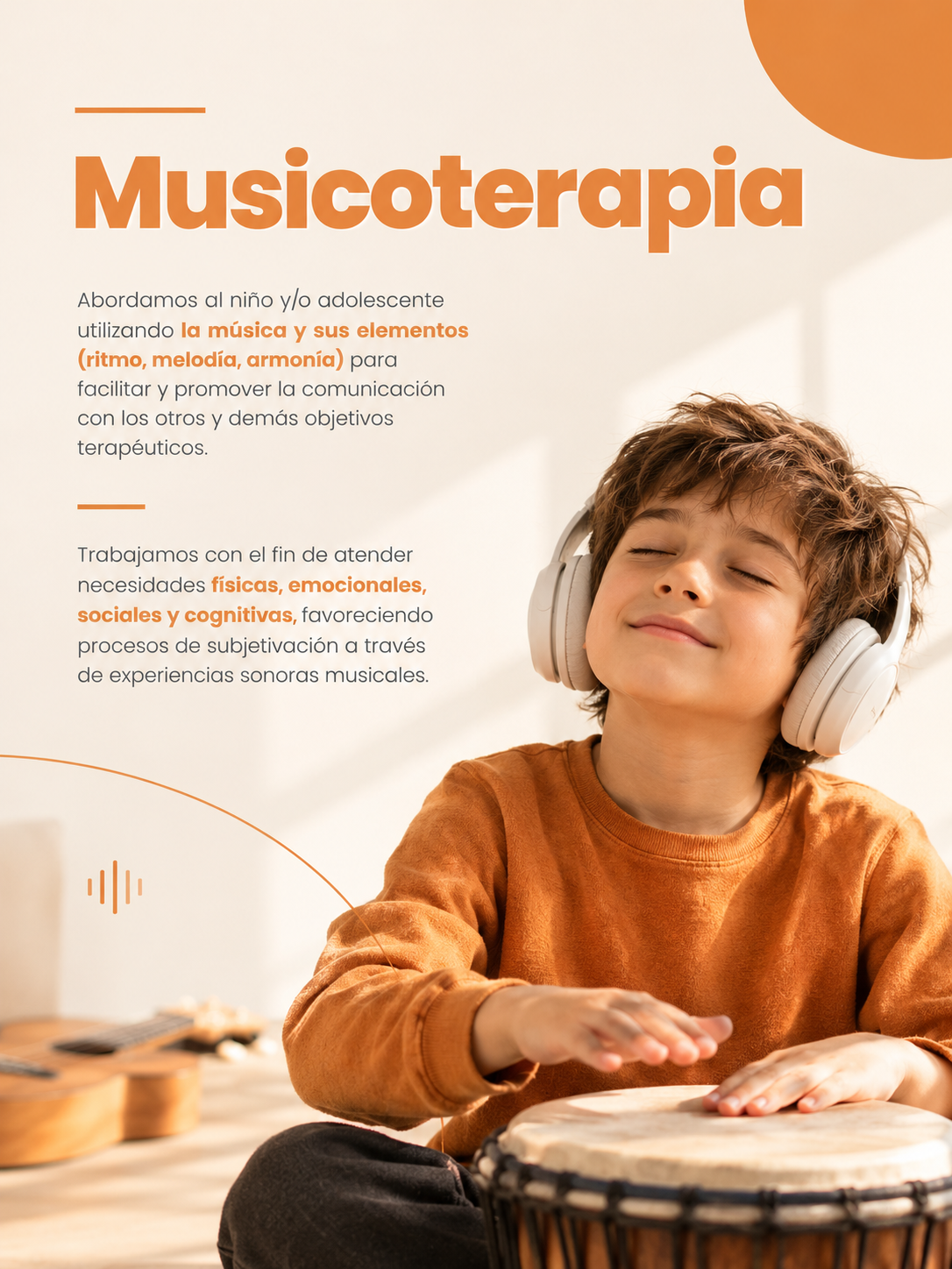 Musicoterapia: sonidos que acompañan